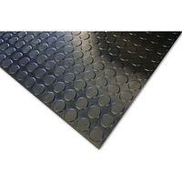 3mm nitrile rubber studded floor matting - linear metre, black