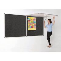 Eco-colour™ Top hinged fire resistant tamperproof lockable office noticeboards