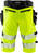 High Vis Stretch-Shorts Kl.1 2509 PLU Warnschutz-gelb/schwarz - Rückansicht