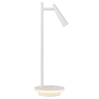 LED Tischleuchte PANAU 3660, Leuchtring + Spot, 6+3W 3000K 490+315lm, 2 Schalter, verstellbar, Weiß