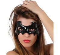 Antifaz de Murciélago Negro efecto mojado Universal Mujer