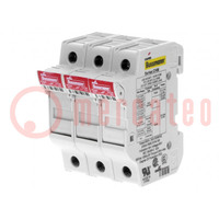 Fuse holder; cylindrical fuses; 10.3x38mm; 32A; Poles: 3; 690V