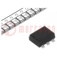 Diode: TVS array; 6.1V; 2.5A; 30W; unidirectional,common anode