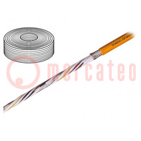 Wire: servo drive; chainflex® CF210.UL; 4G1.5mm2; orange; Cu; PVC
