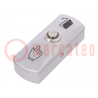 Exit button; wall mount; 36VDC; IP20; DC load @R: 3A/24VDC