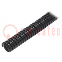 Protective tube; Size: 10; galvanised steel; black; -20÷80°C; IP67