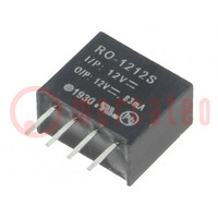 Converter: DC/DC; 1W; Uin: 10.8÷13.2V; Uout: 12VDC; Iout: 83mA; SIP4