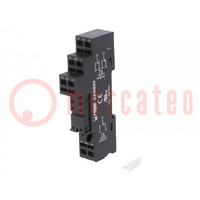 Socket; PIN: 8; 10A; 300VAC; for DIN rail mounting; spring clamps