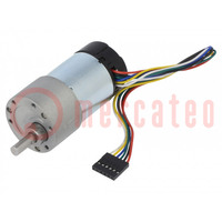 Motor: DC; with gearbox; 24VDC; 3A; Shaft: D spring; 200rpm; 50: 1