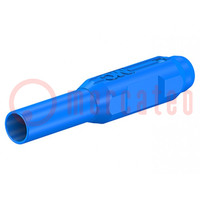 Plug; 2mm banana; blue; gold-plated; Insulation: polyamide; 0.5mm2