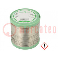 Soldering wire; Sn99,3Cu0,7; 0.8mm; 1kg; lead free; reel; 220°C