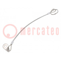 Retaining cable; Plating: PVC; stainless steel; 200mm
