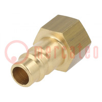 Connector; connector pipe; 0÷35bar; brass; NW 7,2; -20÷100°C