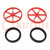 Wheel; red; Shaft: knurled; push-in,screw; Ø: 90mm; Shaft dia: 5.8mm