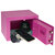 HMF 46126 Möbeltresor Elektronikschloss Safe klein, 23 x 17 x 17 cm, Pink