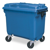 Müllbehälter in Blau, HxBxT 1235 x 1360 x 765 mm | EA1743