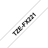 TZE-FX221 LAMINATED TAPE 9 MM/BLACK ON WHITE / FLEXI-TAPES