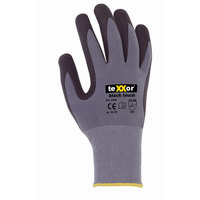 Nylon-Strickhandschuhe mit Nitrilbeschichtung, grau-schwarz für präzise Arbeiten Version: 09 - Größe: 09