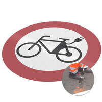 Verbot von E-Bikes, Durchmesser: 100 cm