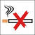 Hinweisschild zur Betriebskennzeichnung Rauchen verboten, selbstkl. Folie ,7x7cm