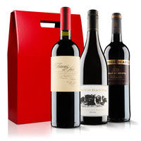 Red wine trio in red gift box