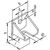 Skizze zu Rögzítő sarokvas HELM 404 W egyes, sárgára passzivált acél