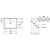 Skizze zu SOLIDO Aufsatz-Waschtisch Subway 2.0 Wandmontage 600 mm, weiß-alpin