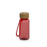 Artikelbild Drink bottle "Natural" clear-transparent incl. strap, 0.4 l, transparent-red/red