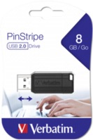Verbatim Store n Go 8GB Pinstripe USB 2.0 zwart 49062