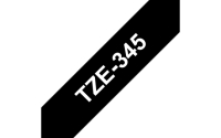 TZe-Schriftbandkassetten TZe-345, weiß auf schwarz Bild1