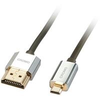 LINDY HDMI High Speed Kabel an Micro HDMI CROMO Slim 0.5m