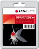 AgfaPhoto APCCLI551XLB cartuccia d'inchiostro 1 pz Resa standard Nero per foto
