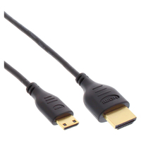 InLine 17555C HDMI kabel 0,5 m HDMI Type A (Standaard) HDMI Type C (Mini) Zwart