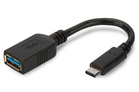 Digitus DK-300315-001-S cable USB USB 3.2 Gen 1 (3.1 Gen 1) 0,15 m USB A USB C Negro