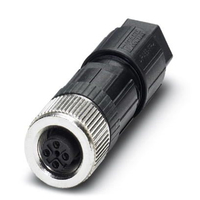 Phoenix Contact 1513198 wire connector M12 Black, Silver