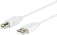 eSTUFF 5.0m USB A - USB B USB-kabel 5 m USB 2.0 Wit