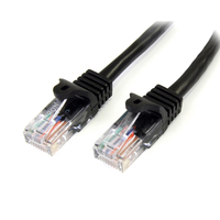 StarTech.com 45PAT50CMBK hálózati kábel Fekete 0,5 M Cat5e U/UTP (UTP)