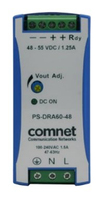 ComNet PS-DRA60-48A power supply unit 60 W Blue, Grey