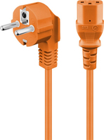 Goobay 95289 câble électrique Orange 3 m Prise d'alimentation type F CEE7/7