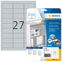 HERMA 4592 etiqueta autoadhesiva Rectángulo redondeado Plata 270 pieza(s)