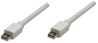Manhattan Mini DisplayPort 1.2 Cable, 4K@60Hz, 2m, Male to Male, Bi-Directional, White, Equivalent to MDPMM2MW, Lifetime Warranty, Polybag
