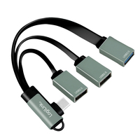 LogiLink UA0361 hub de interfaz USB 3.2 Gen 1 (3.1 Gen 1) Type-C 5000 Mbit/s Plata