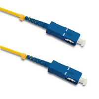 Qoltec 54296 Glasvezel kabel 0,5 m SC SC/UPC G.652D Geel