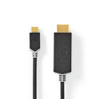 Nedis CCBW64655AT20 adaptador de cable de vídeo 2 m USB Tipo C HDMI Antracita
