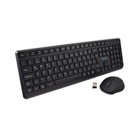 V7 CKW350DE toetsenbord Inclusief muis RF Draadloos QWERTZ Duits Zwart