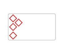 Brother LTZ12075F4PI etiket Rechthoek Wit, Rood