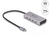 DeLOCK 64235 Schnittstellen-Hub USB Typ-C 10000 Mbit/s Grau