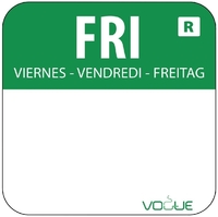 Vogue Lebensmitteletiketten Freitag grün - 1000 Stück Etikettengröße: 24 x 24mm