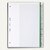 Durable Kunststoff-Register DIN A4, A-Z, Schilder bedruckbar, 25-tlg., grün, 2 Sätze