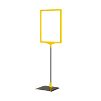 Tischaufsteller / Kundenstopper / Plakatständer „Serie A” | sárga, hasonló mint RAL 1018 fekete / sárga DIN A3